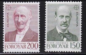Малі Держави Європи Малые Государства Европы ^/--/^ ZM Фареры / Фарерские о-ва 1980 г  MNH - личности ^_^^^ ZM Фаркри / Фарерські острови 1980 р MNH - особистості - фото фото фото