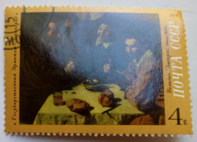 СРСР - СССР - ^/--/^ СССР 1972 Завтрак, Диего Веласкес, живопись, гашеная ^_^^^ СРСР 1972 Сніданок, Дієго Веласкес, живопис, гашена - фото фото фото
