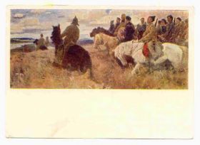 СРСР СССР ^/--/^ СССР 1957 открытка Живопись Шаталин ^_^^^ СРСР 1957 листівка Живопис Шаталін - фото фото фото