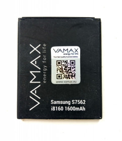 Акумулятори Аккумуляторы ^/--/^ Литий-ионный аккумулятор Vamax li-Ion   (1600 mAh) для Samsung Galaxy S Duos S /--/ 7562 / EB /--/ 425161 /--/ LU Вживане ^_^^^ літій-іонний акумулятор Vamax li-Ion (1600 mAh) для Samsung Galaxy S Duos S /--/ 7562 / EB /--/ 425161 /--/ LU - фото фото фото