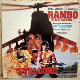 Платівки Пластинки ^/--/^ Stallone / J. Goldsmith - Rambo II. Original Motion Picture Soundtrack - 1985.  (LP). 12. Vinyl. Пластинка. Japan. ^_^^^ Stallone / J. Goldsmith - Rambo II. Original Motion Picture Soundtrack - 1985. 12.Vinyl. Пластинка. Japan. - фото фото фото
