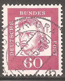 НДР, ФРН ГДР, ФРГ ^/--/^ ФРГ 1962 Mi.357 /--/ y used Фридрих Шиллер ^_^^^ ФРН 1962 Mi.357 /--/ y used Фрідріх Шиллер - фото фото фото