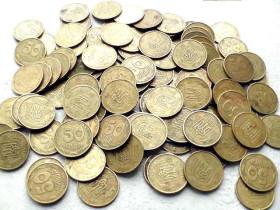 Обігові Обиходные ^/--/^ 50 копійок 1992 рік Україна 108 штук одним лотом ^_^^^ 50 копеек 1992 год Украина 108 штук одним лотом - фото фото фото