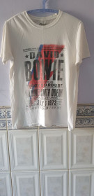 Футболки, майки Футболки, майки ^/--/^ Футболка &amp;quot;Bowie&amp;quot;   (100% cotton, M) б/у ^_^^^ Футболка &amp;quot;Bowie&amp;quot; (100% cotton, M) б/у - фото фото фото