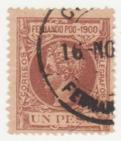 Інші країни Другие страны ^/--/^ Фернандо По  1900 г..№ 100 гашеная ^_^^^ По 1900 р. No 100 гашена - фото фото фото