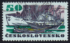 Чехословаччина Чехословакия ^/--/^ Чехословаччина 1972 - Океанські кораблі  (Г) ^_^^^ Чехословакия 1972 — Океанские корабли (Г) - фото фото фото