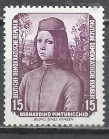 НДР, ФРН ГДР, ФРГ ^/--/^ ГДР 1955 живопись Дреденской галереи Пинтуриччио 1 /--/ м. ^_^^^ НДР 1955 живопис Дреденської галереї Пінтуриччіо 1 /--/ м. - фото фото фото