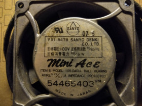 Двигуни, сервоприводи Двигатели, Сервоприводы ^/--/^ Вентилятор Sanyo 100 /--/ V 80 /--/ mm - фото фото фото