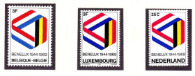 Бенілюкс Бенилюкс ^/--/^ Бельгия  Люксембург Нидерланды   ( BENELUX ) 1969 г  - EUROPA CEPT - ^_^^^ Бельгія Люксембург Нідерланди (1969) - фото фото фото