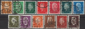 Веймарська республіка Веймарская республика ^/--/^ 1928 - Німеччина - Стандарт - Президенти Mi.410-22 _35,0 € ^_^^^ 1928 - Германия - Стандарт - Президенты Mi.410-22 _35,0 € - фото фото фото