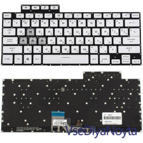 Клавіатури Клавиатуры ^/--/^ Клавиатура для ноутбука ASUS (FX /--/ 516 series) rus, white, без фрейма, подсветка клавиш ^_^^^ Клавіатура для ноутбука ASUS (FX /--/ 516 series) rus, white, без фрейму, підсвічування клавіш - фото фото фото
