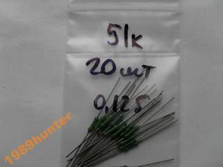 Резистори Резисторы ^/--/^ Резисторы 51 /--/ К 0,125 Вт (20 /--/ шт.) ^_^^^ Резистори 51 /--/ К 0,125 Вт (20 /--/ шт.) - фото фото фото