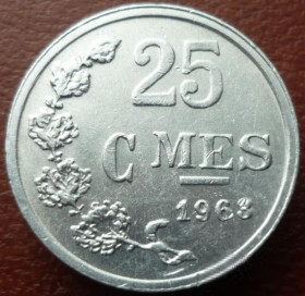 Люксембург Люксембург ^/--/^ Люксембург 25 сантимов 1963 ^_^^^ Люксембург 25 сантимів 1963 - фото фото фото