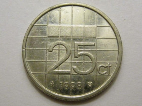 Нідерланди Нидерланды ^/--/^ Нидерланды 25 центов 1998 года 38643 ^_^^^ Нідерланди 25 центів 1998 року 38643 - фото фото фото