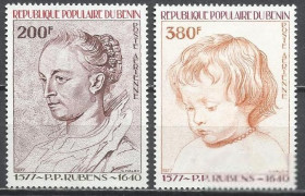 Інші країни Другие страны ^/--/^ Бенин 1977 живопись Рубенс 2 /--/ м. ^_^^^ Бенін 1977 живопис Рубенс 2 /--/ м. - фото фото фото