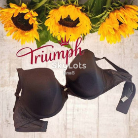 Бюстгальтери Бюстгальтеры ^/--/^ Triumph 70 /--/ D Бюстгальтер поролон косточка черный ^_^^^ Triumph 70 /--/ С/D Бюстгальтер формована чашка поролон гладкий кісточка чорний - фото фото фото