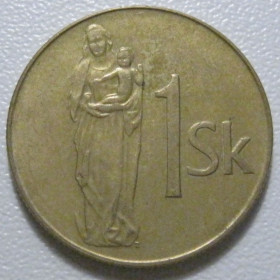 Словаччина Словакия ^/--/^ Словаччина 1 крона 1993 року 43413 ^_^^^ Словаччина 1 крона 1993 года 43413 - фото фото фото