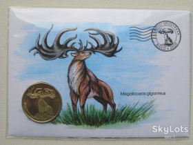 Гвінея Гвинея ^/--/^ BIOCO Megaloceros giganteus Five dollars Биоко 5 долларов 2020 Большерогий гигантский олень в конверте ^_^^^ BIOCO Megaloceros giganteus Five dollars Біоко 5 доларів 2020 Більшерогий гігантський олень в конверті - фото фото фото