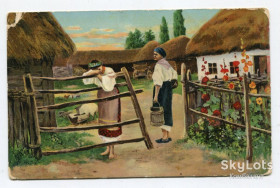 Україна Украина ^/--/^ Поштівка Українські типи, Нарікання матері. FeldPost. 1911 р. ^_^^^ Почтовка Украинские типы, Нарекания матери. FeldPost. 1911 г. - фото фото фото