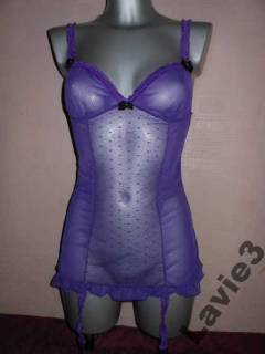 Пеньюари Пеньюары ^/--/^ LINGERIE,Paris!Фиолетовый пеньюар подвязки НОВЫЙ S ^_^^^ Піолетовий пеньюар підв'язки Новий S - фото фото фото