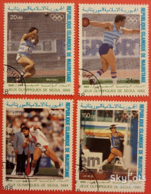 Спорт Спорт ^/--/^ Мавритания 1988 спорт Олимпиада Mi 926-929 ^_^^^ Мавританія 1988 спорт Олімпіада Mi 926-929 - фото фото фото