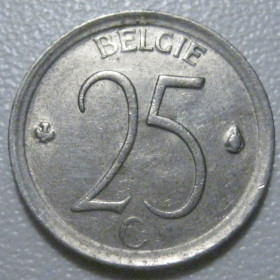 Бельгія Бельгия ^/--/^ Бельгія 25 сантимів 1964 року Belgie 42273 ^_^^^ Бельгия 25 сантимов 1964 года Belgie 42273 - фото фото фото