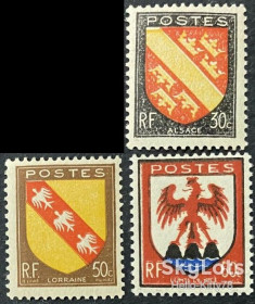 Франція Франция ^/--/^ Франция 1946 стандарт гербы Mi 753-755 MNH ^_^^^ Франція 1946 стандарт герби Mi 753-755 MNH - фото фото фото