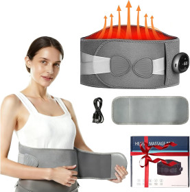 Масажери Массажеры ^/--/^ Масажний пояс з підігрівом Heated Massage Belt D /--/ 108, акумуляторний, вібромасаж - фото