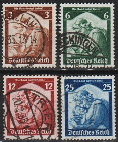 Третій Рейх (-) Третий Рейх (-) ^/--/^ 1935 - Рейх - Повернення Саара Mi.565-68  _14.0 € ^_^^^ 1935 - Рейх - Возвращение Саара Mi.565-68 _14.0 € - фото фото фото