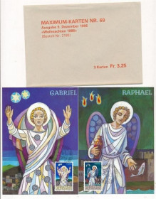 Інше Другое ^/--/^ Лихтенштейн Картмаксимумы Рождество 1986 ^_^^^ Ліхтенштейн Картмаксимуми Різдво 1986 - фото фото фото