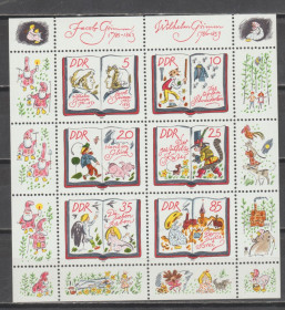 НДР, ФРН ГДР, ФРГ ^/--/^ Германия Німеччина ГДР 1985 казки аркуш ^_^^^ Германия ГДР 1985 сказки лист - фото фото фото