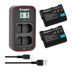 Акумулятори Аккумуляторы ^/--/^ 3-Pack KingMa Nikon EN-EL /--/ 15 (2 АКБ KingMa EN-EL /--/ 15 и 1 ЗУ на две батареи) ^_^^^ 3-Pack KingMa Nikon EN-EL /--/ 15 (2 АКБ KingMa EN-EL /--/ 15 і 1 ЗУ на дві батареї) - фото фото фото