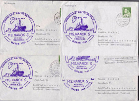 Тематичні колекції Тематические коллекции ^/--/^ Флот . Гренландия 1969 г - 5 конвертов - приходы в 5 портов - т/х &amp;quot;NANOK S&amp;quot; - фото судна для наглядности ^_^^^ Гренландія 1969 р - 5 конвертів - парафії в 5 портів - т/х &amp;quot; NANOK S&amp;quot; - фото судна для наочності - фото фото фото
