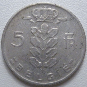 Бельгія Бельгия ^/--/^ Бельгія 5 франків 1966 року Belgie 42847 ^_^^^ Бельгия 5 франков 1966 года Belgie 42847 - фото фото фото