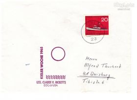 Тематичні колекції Тематические коллекции ^/--/^ Флот. USA / США 1965 г - ХМК - СГ - USS Claude V. Ricketts - ракетный эсминец -   ( фото судна - вне лота , для наглядности) -  2 скана ^_^^^ Флот. USA / США 1965 р - ХМК - СГ - USS Claude V. Ricketts - ракетний есмінець - ( фото судна - поза лотом, для наочності) - 2 скана - фото фото фото