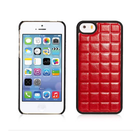 Чохли, сумки Чехлы, сумки ^/--/^ Чехол Xoomz для iPhone 5/5 /--/ S/5 /--/ SE PU Grid Red (back cover) (XIP /--/ 501 /--/ R) - фото фото фото