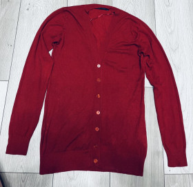 Светри Свитера ^/--/^ Довгий червоний светр, кардиган на ґудзиках Zara 44-46 /--/ р ^_^^^ Длинный красный свитер, кардиган на пуговиках Zara 44-46 /--/ р - фото фото фото