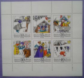НДР, ФРН ГДР, ФРГ ^/--/^ ГДР 1974 сказки 9-й выпуск Чик-чирик Mi 1995-2000 MNH малый лист ^_^^^ НДР 1974 казки 9-й випуск Чик-чирик Росія Mi 1995-2000 MNH малий лист - фото фото фото