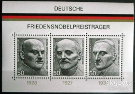 НДР, ФРН ГДР, ФРГ ^/--/^ ФРГ 1975 Нобелевские лауреаты Mi блок 11 MNH ^_^^^ ФРН 1975 Нобелівські лауреати Mi блок 11 MNH - фото фото фото