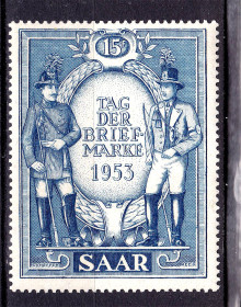 Третій Рейх (-) Третий Рейх (-) ^/--/^ СААР / SAAR 1953 г MNH - день марки ^_^^^ СААР / SAAR 1953 MNH - день марки - фото фото фото