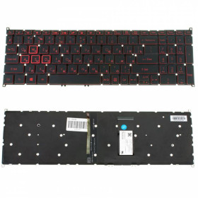 Клавіатури Клавиатуры ^/--/^ Клавиатура для ноутбука ACER (AS: SP /--/ 515-51) rus, black, без фрейма, подсветка клавиш (RED) ^_^^^ Клавіатура для ноутбука ACER (AS: SP /--/ 515-51) rus, black, без фрейму, підсвічування клавіш (RED) - фото фото фото