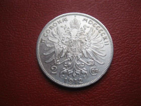 Австро-Угорщина Австро-Венгрия ^/--/^ Австро-Венгрия 2 кроны 1912   (монета для Австрии) Серебро .Оригинал.Состояние!!!  (2) ^_^^^ Австро-Угорщина 2 крони 1912 (монета для Австрії) Срібло .Оригінал.Стан!!! (2) - фото фото фото
