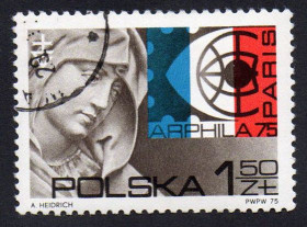 Польща Польша ^/--/^ Польща 1975 - IV Філателістична виставка в Празі  (Г) ^_^^^ Польша 1975 - IV Филателистическая выставка в Праге (Г) - фото фото фото