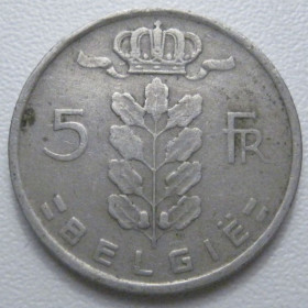 Бельгія Бельгия ^/--/^ Бельгія 5 франків 1950 року Belgie 42833 ^_^^^ Бельгия 5 франков 1950 года Belgie 42833 - фото фото фото