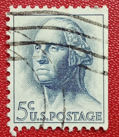 Північна Америка Северная Америка ^/--/^ США 1963 г - Джордж Вашингтон, гаш ^_^^^ 1963 — Джордж Вашингтон, гаш - фото фото фото