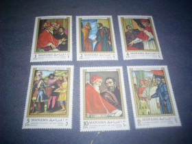 Мистецтво Искусство ^/--/^ Манама-1970 г.-Микеланджело (полная) 8 евро ^_^^^ Манама-1970 р. - Мікеланджело (повна) 8 євро - фото фото фото