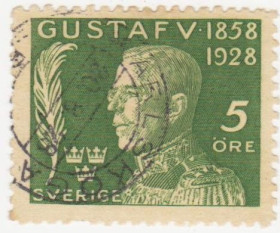 Скандинавія Скандинавия ^/--/^ Швеция 1928 г. № 202 гашеная ^_^^^ Швеція 1928 р. No 202 гашена - фото фото фото