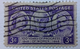 Північна Америка Северная Америка ^/--/^ США 1948 Прогресс женщин, гашеная ^_^^^ США 1948 Прогрес жінок, гашена - фото фото фото