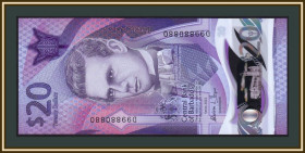 Карибський басейн Карибский бассейн ^/--/^ Барбадос 20 долларов 2022 P-83 UNC ^_^^^ Барбадос $2022 P-83 UNC - фото фото фото