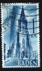 Інше Другое ^/--/^ Баден  (1948) Французская оккупация. Собор ^_^^^ Баден (1948) Французька окупація. Собор Собор - фото фото фото